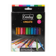 Croxley Create Retractable Crayons 12's box
